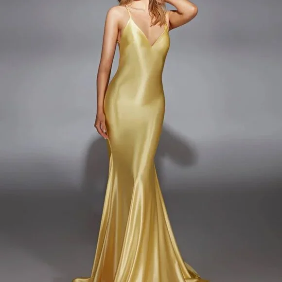 Elegant Alyce Paris Prom Dress 61966 - light yellow - Picture 3 of 5